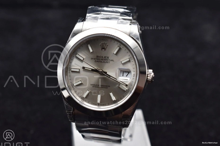 Silver 1:1 Bracelet Dial 126330 904L VS Edition SS 593 Oyster on Snug Best DateJust 41 VSF 0518